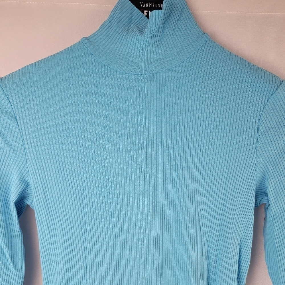NWOT Monkl ribbed thumbhole longsleeve mockneck midi bodycon dress - Picture 4 of 7
